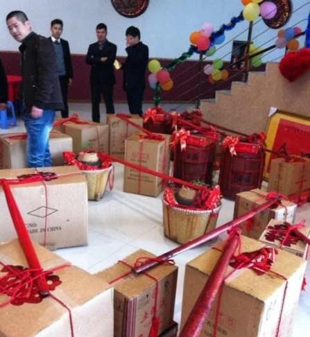 浙江土豪订婚礼金上百万 浙江义乌土豪订婚彩